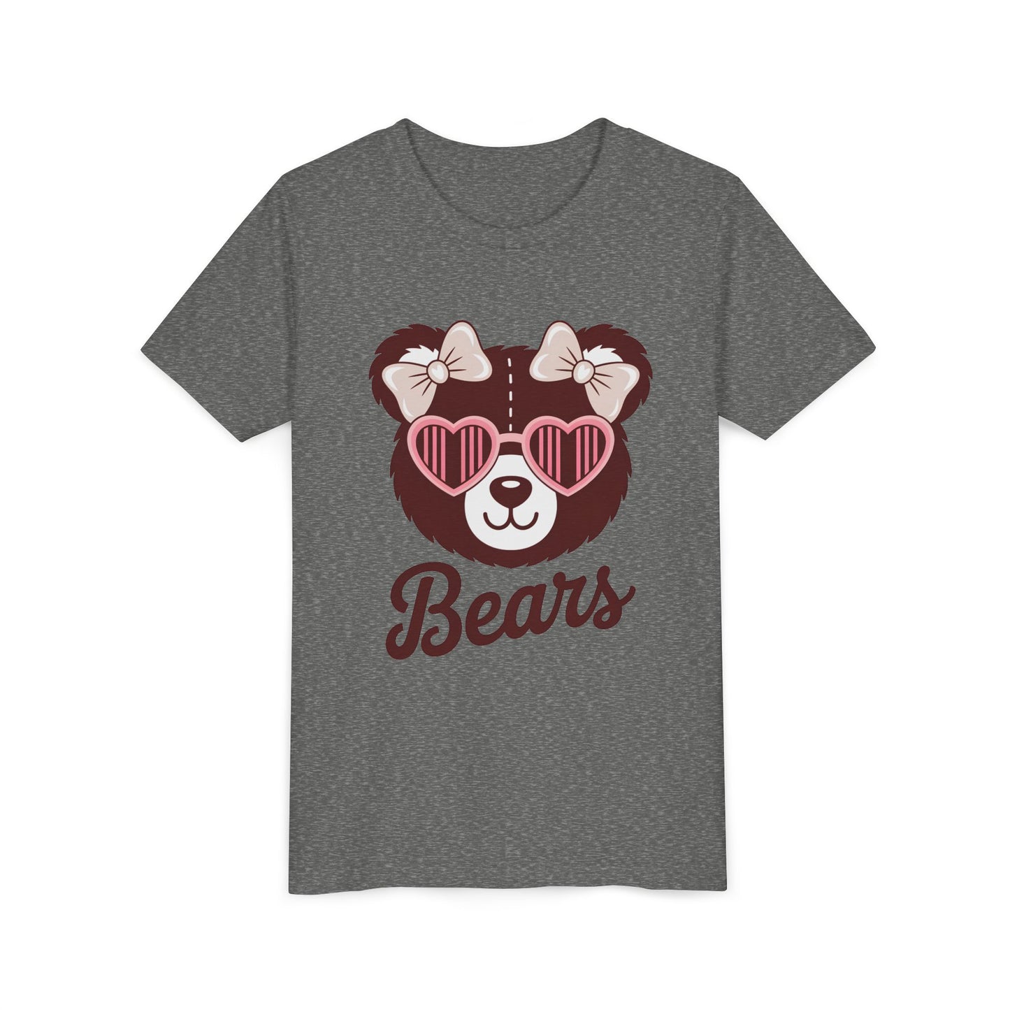 Cute Bear Graphic Youth Tee - Adorable Kids T-Shirt, Gifts for Animal Lovers, Fun Summer Wear, Birthday Party Attire, Casual Everyday Style