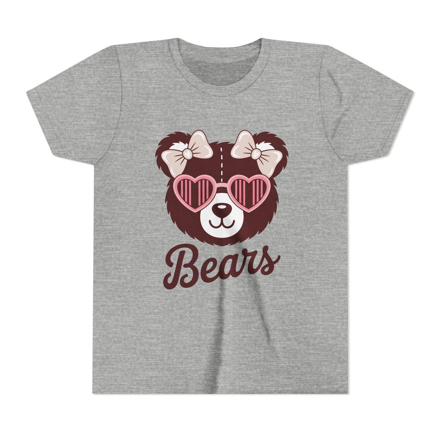 Cute Bear Graphic Youth Tee - Adorable Kids T-Shirt, Gifts for Animal Lovers, Fun Summer Wear, Birthday Party Attire, Casual Everyday Style
