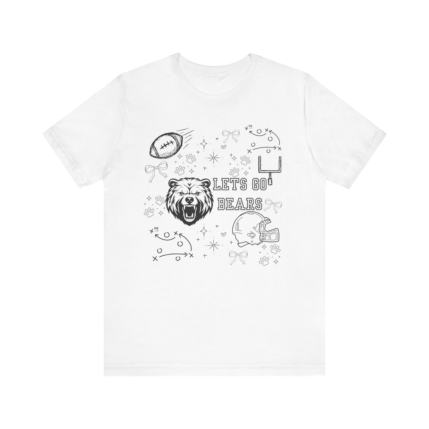 Bear Football Fan Tee – Perfect for Game Days, Sporty Casual Wear, Gifts for Sports Lovers, Unisex Tee, Holiday Apparel