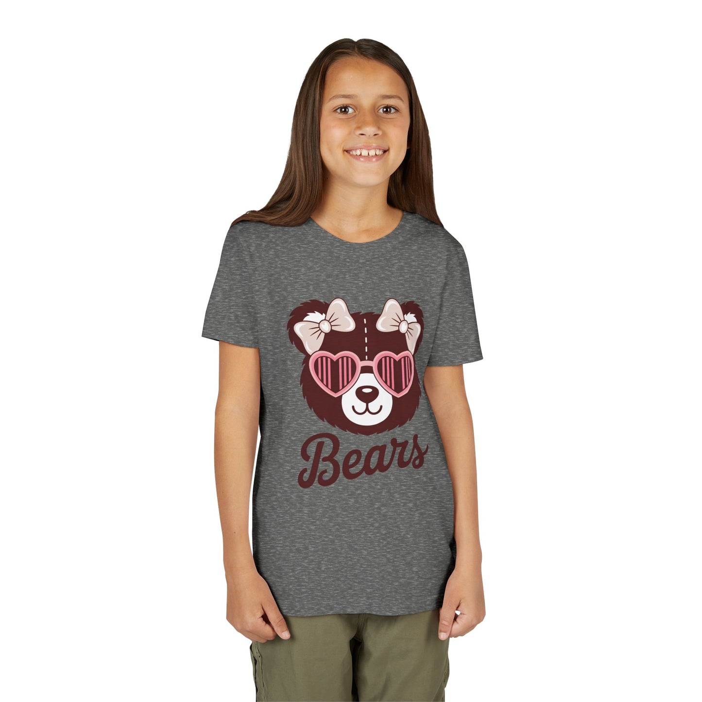 Cute Bear Graphic Youth Tee - Adorable Kids T-Shirt, Gifts for Animal Lovers, Fun Summer Wear, Birthday Party Attire, Casual Everyday Style