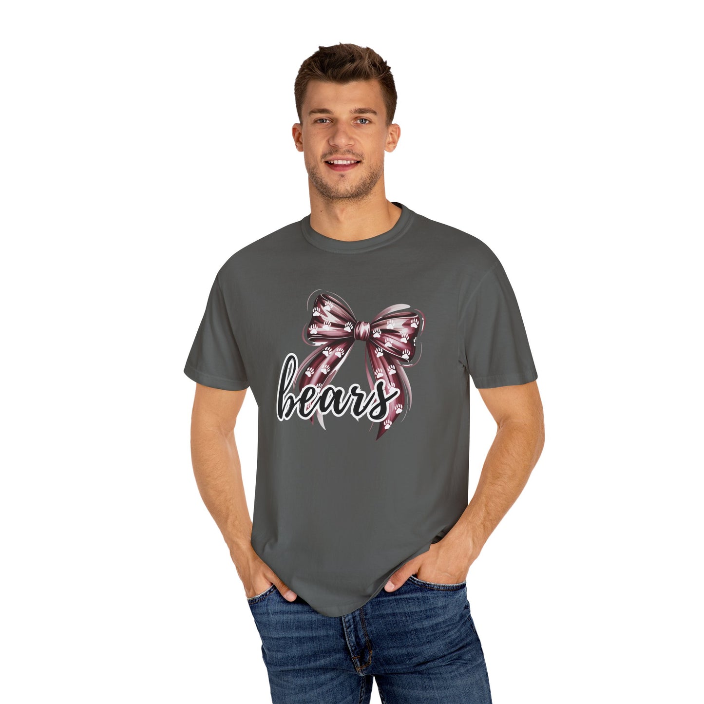 Cute Bears Bow T-Shirt for Bastrop Bear Lovers, Spirit Wear Gift, Casual Wear