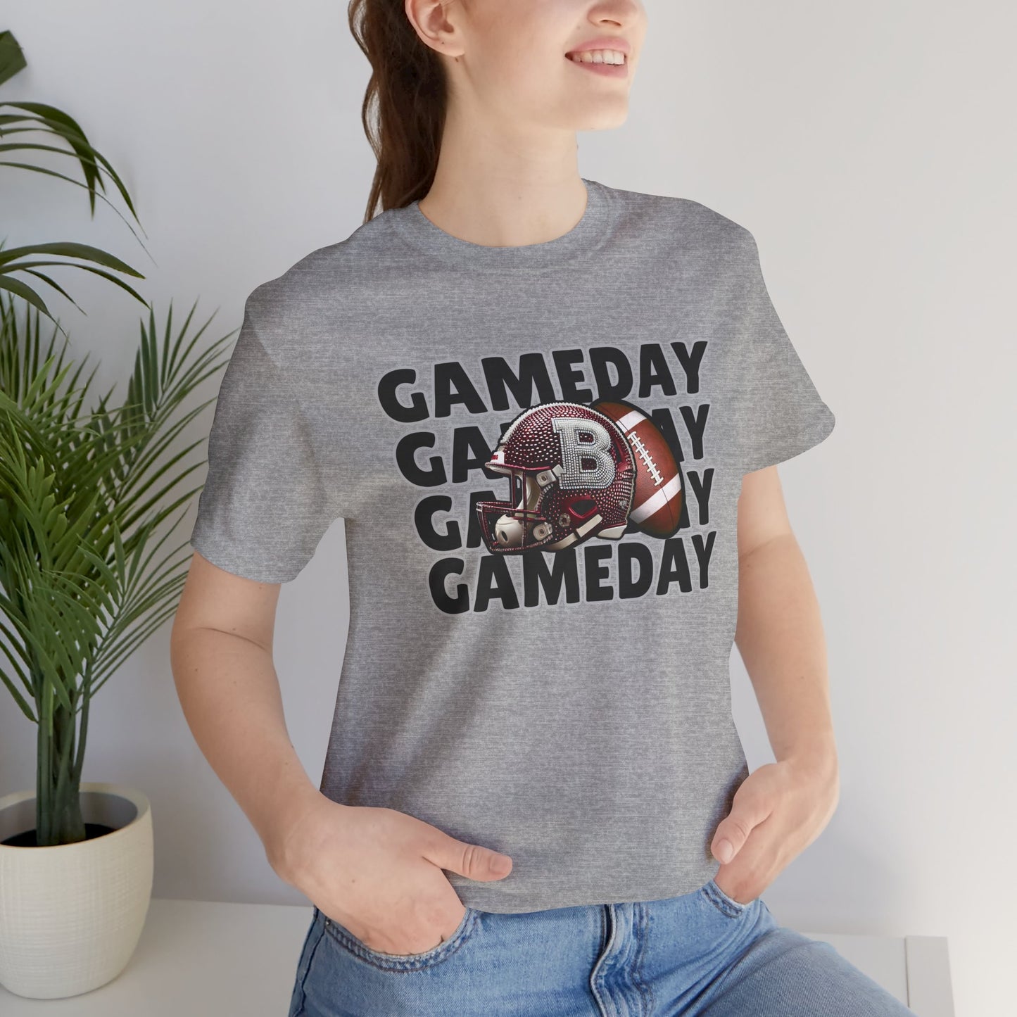 Game Day Unisex Tee, Football Fan Shirt, Sports Gameday T-Shirt, Casual Outfit, Gift for Sports Lovers, Team Spirit Apparel