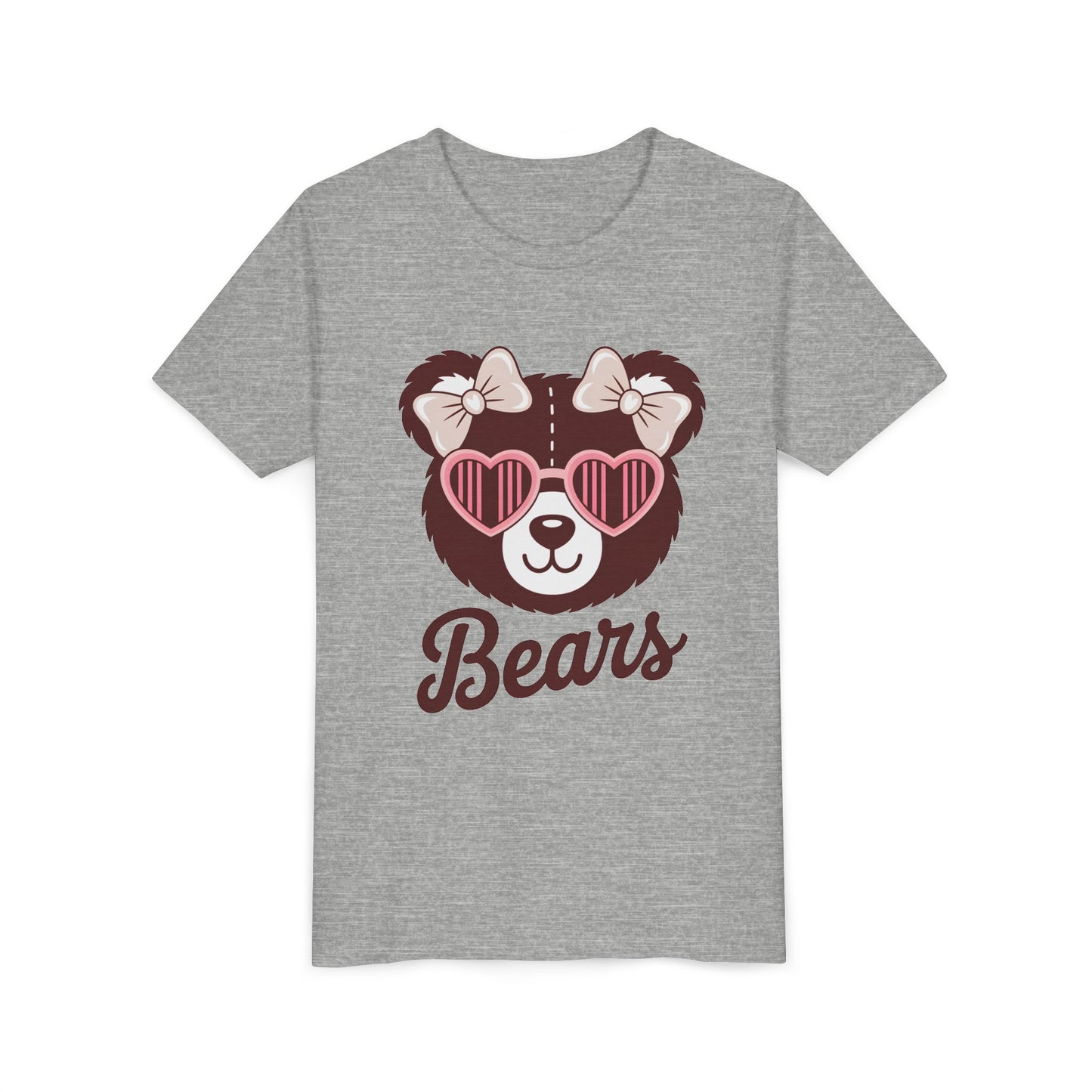 Cute Bear Graphic Youth Tee - Adorable Kids T-Shirt, Gifts for Animal Lovers, Fun Summer Wear, Birthday Party Attire, Casual Everyday Style