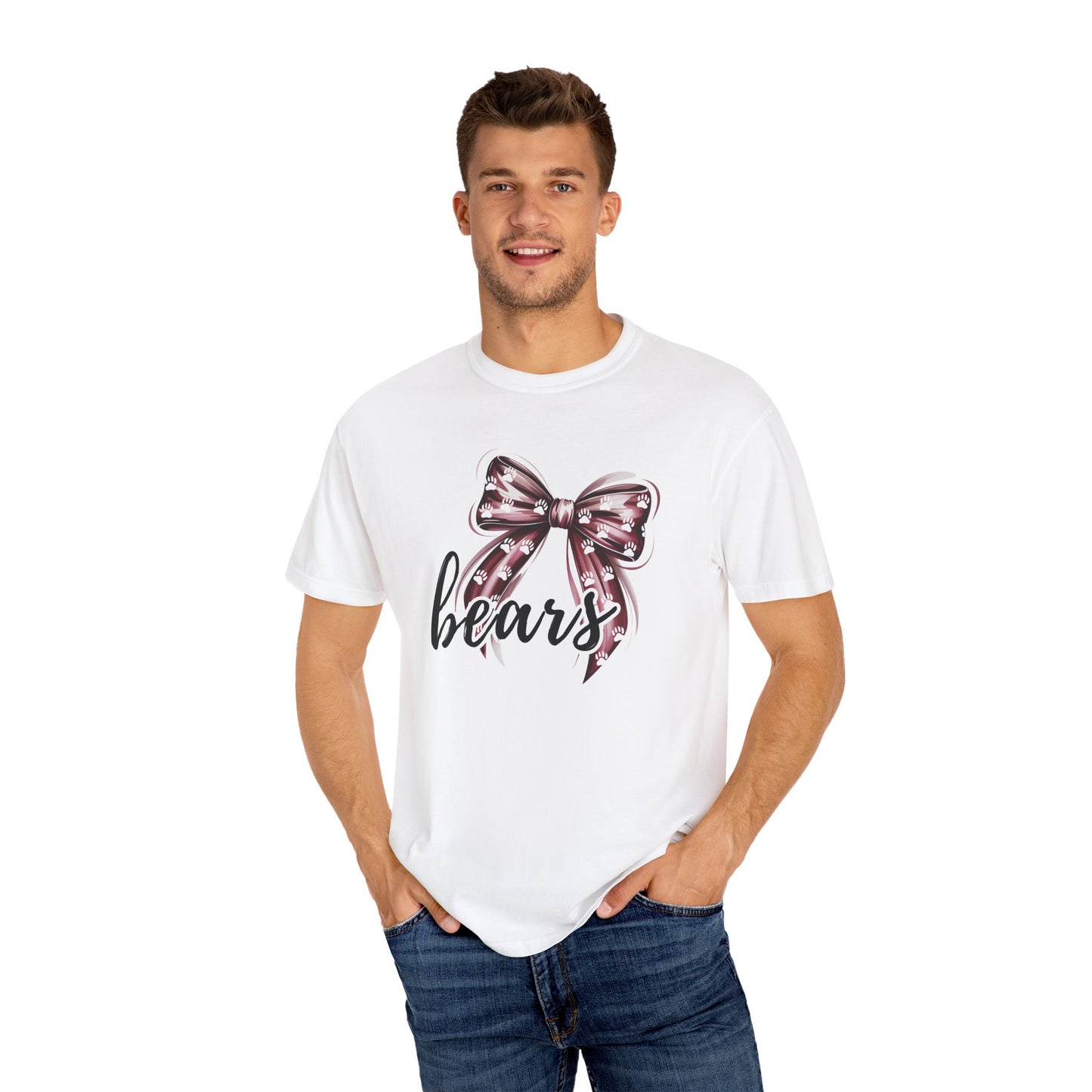 Cute Bears Bow T-Shirt for Bastrop Bear Lovers, Spirit Wear Gift, Casual Wear