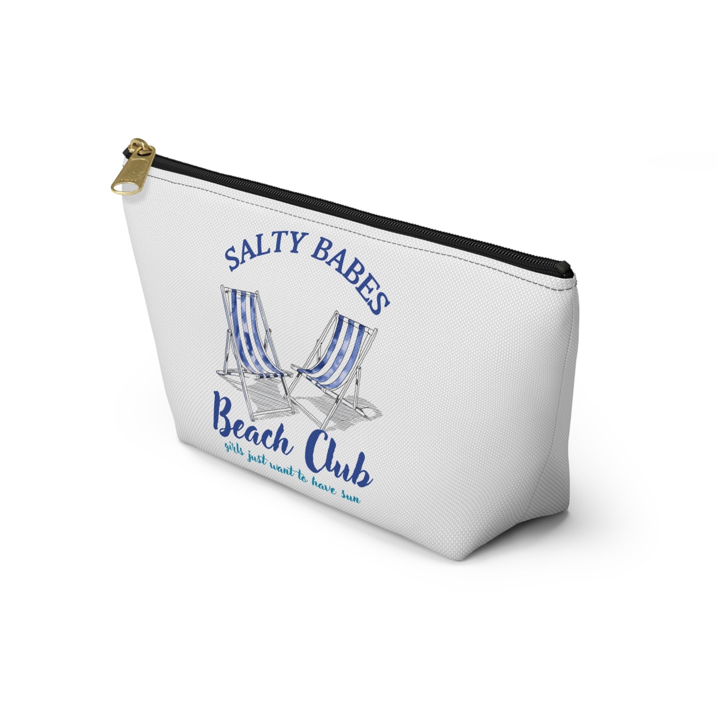 Salty Beaches | Meet me at the Beach Makeup Accessory Pouch w T-bottom