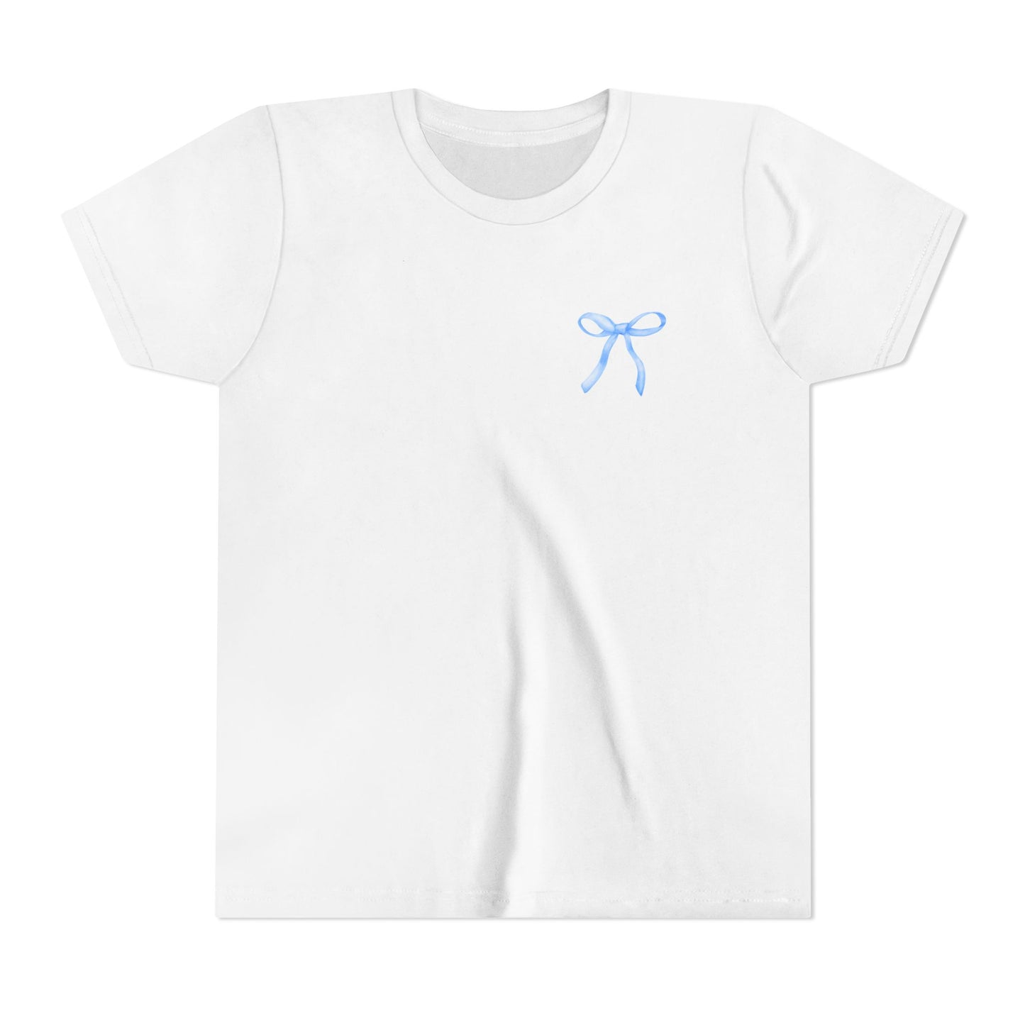 Youth Size Land of the Free Bow Shirt, Coastal Cowgirl, Youth Short Sleeve Tee - Patriotic Graphic Tee, Freedom Shirt, Gift for Kids, Summer Wear, 4th of July, Memorial Day