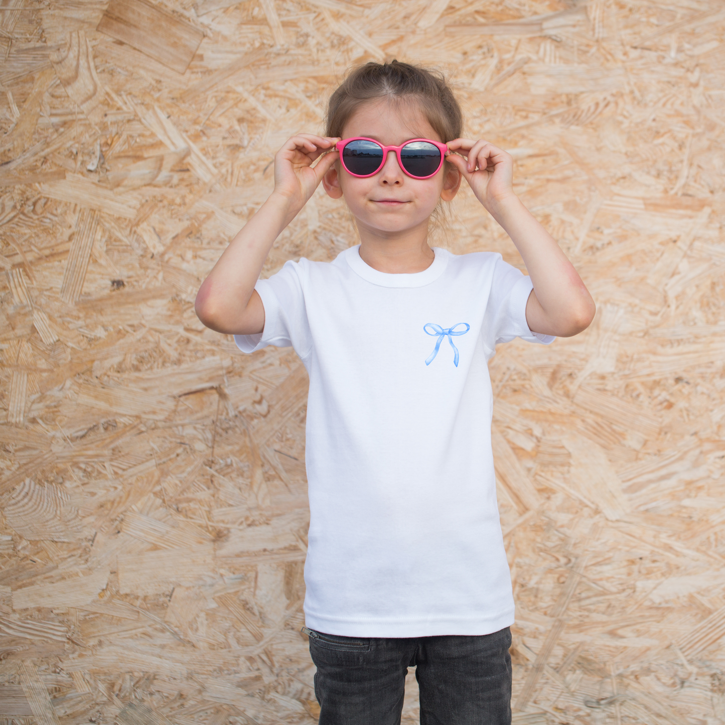 Youth Size Land of the Free Bow Shirt, Coastal Cowgirl, Youth Short Sleeve Tee - Patriotic Graphic Tee, Freedom Shirt, Gift for Kids, Summer Wear, 4th of July, Memorial Day