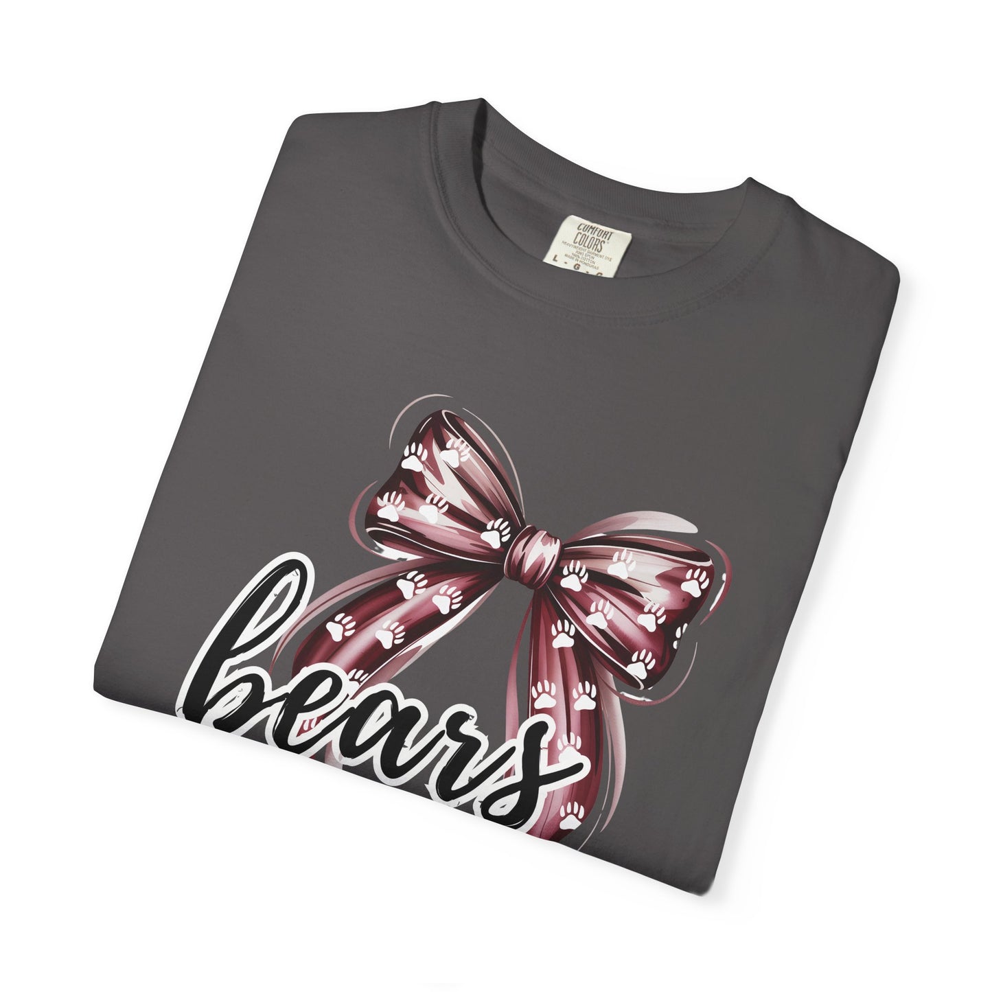 Cute Bears Bow T-Shirt for Bastrop Bear Lovers, Spirit Wear Gift, Casual Wear