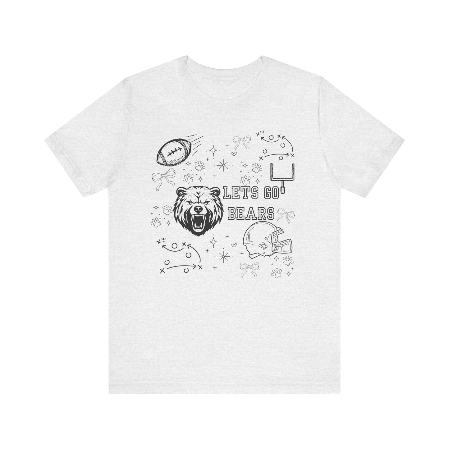 Bear Football Fan Tee – Perfect for Game Days, Sporty Casual Wear, Gifts for Sports Lovers, Unisex Tee, Holiday Apparel