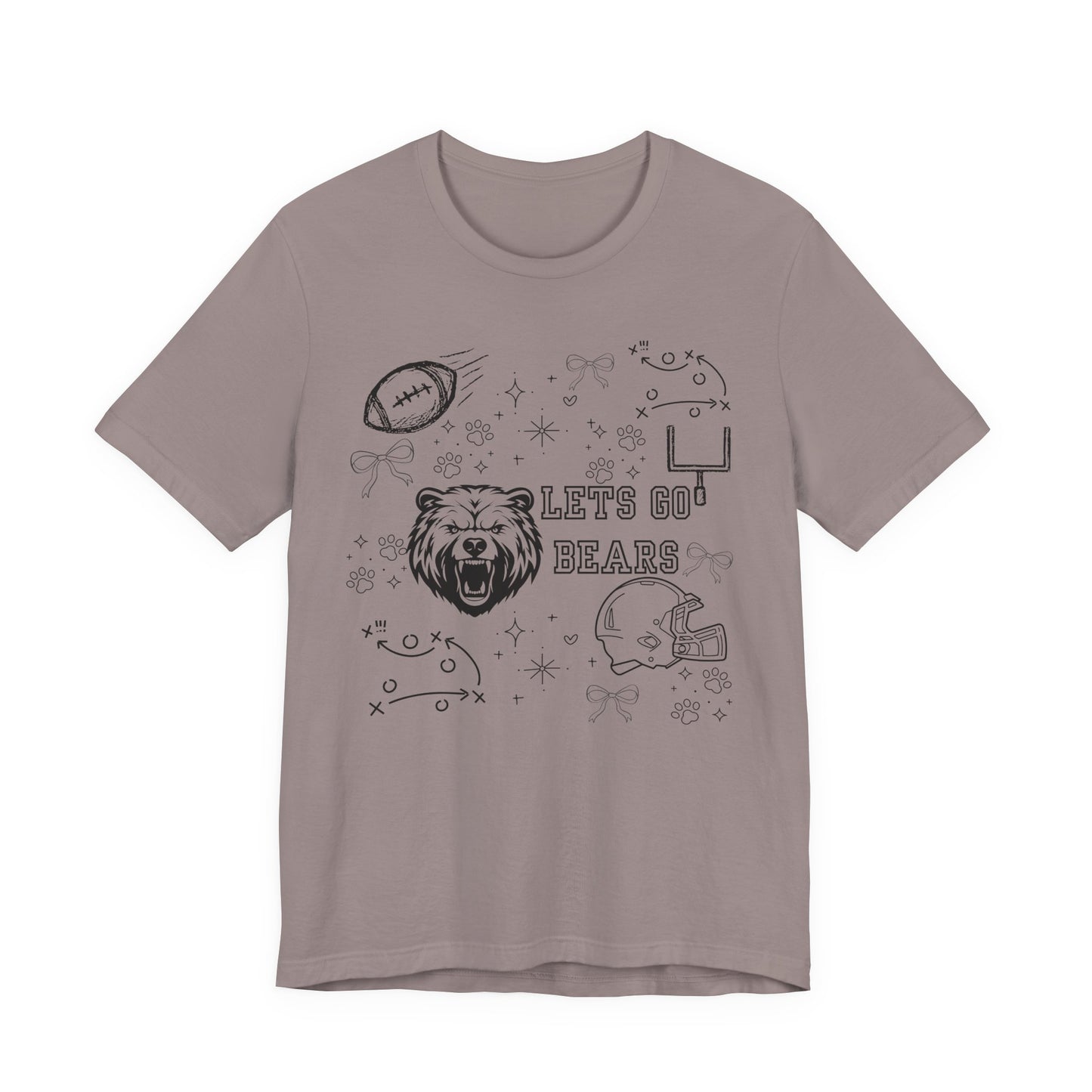 Bear Football Fan Tee – Perfect for Game Days, Sporty Casual Wear, Gifts for Sports Lovers, Unisex Tee, Holiday Apparel