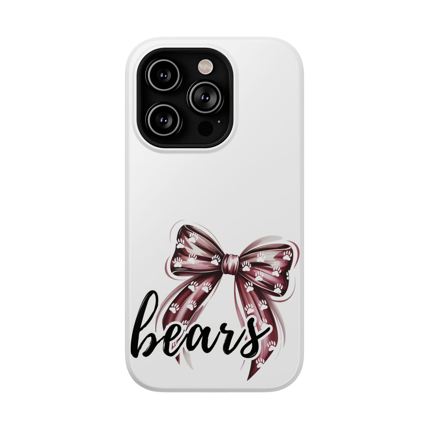 Cute Bow Impact-Resistant Phone Case, Stylish Phone Cover, Gift for Her, Birthday, Holiday Accessory, Custom Phone Accessory