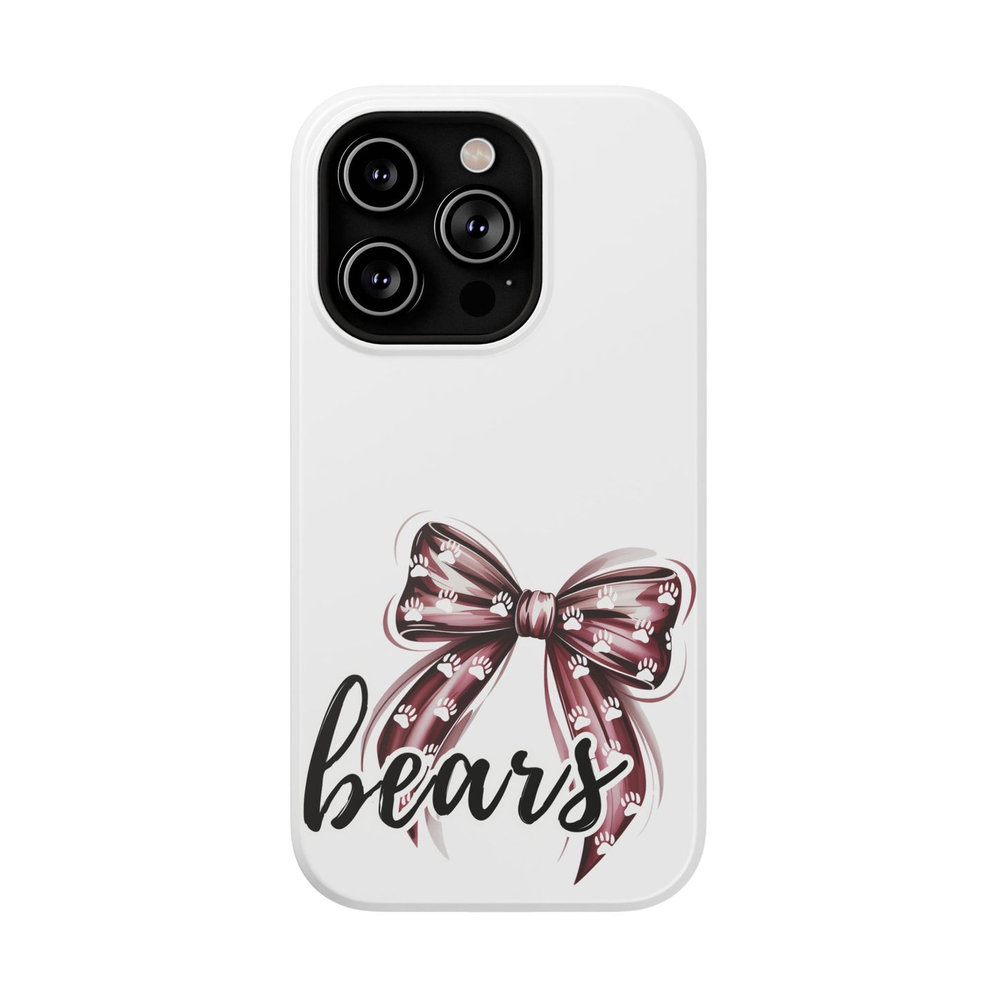 Cute Bow Impact-Resistant Phone Case, Stylish Phone Cover, Gift for Her, Birthday, Holiday Accessory, Custom Phone Accessory