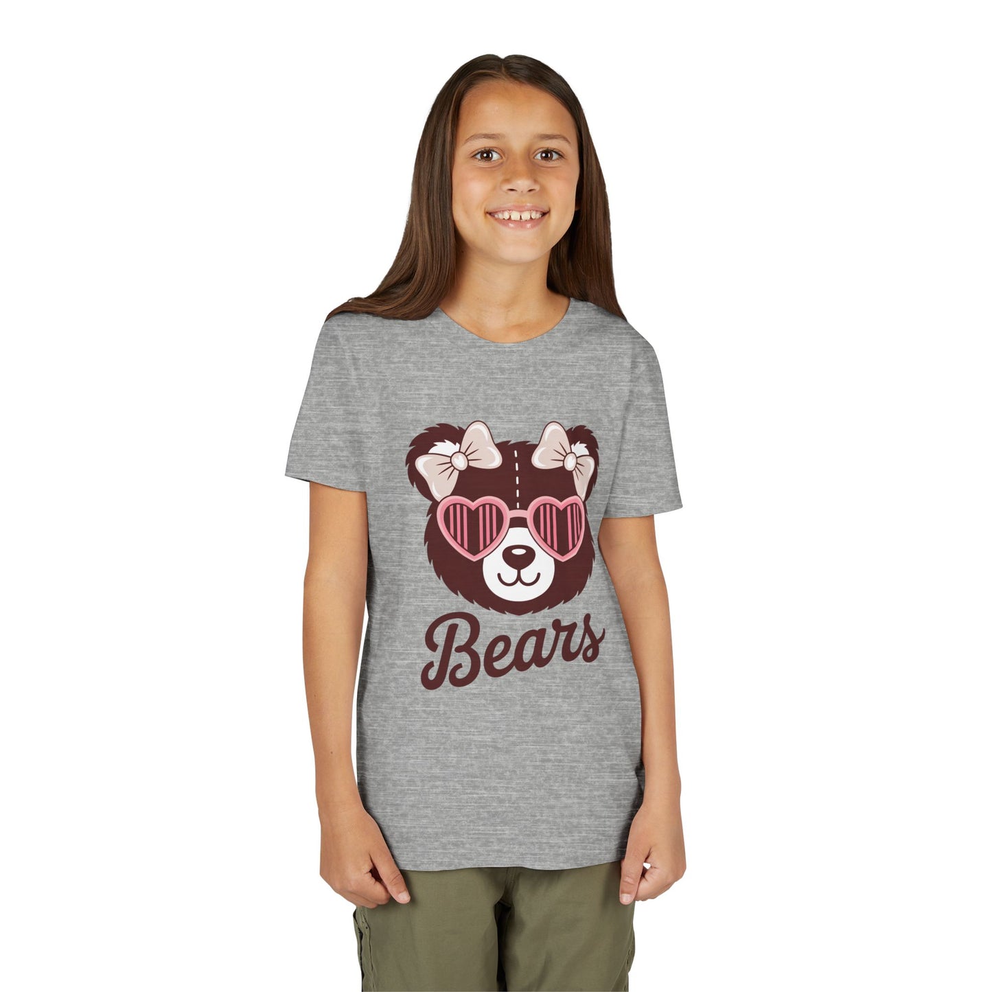 Cute Bear Graphic Youth Tee - Adorable Kids T-Shirt, Gifts for Animal Lovers, Fun Summer Wear, Birthday Party Attire, Casual Everyday Style