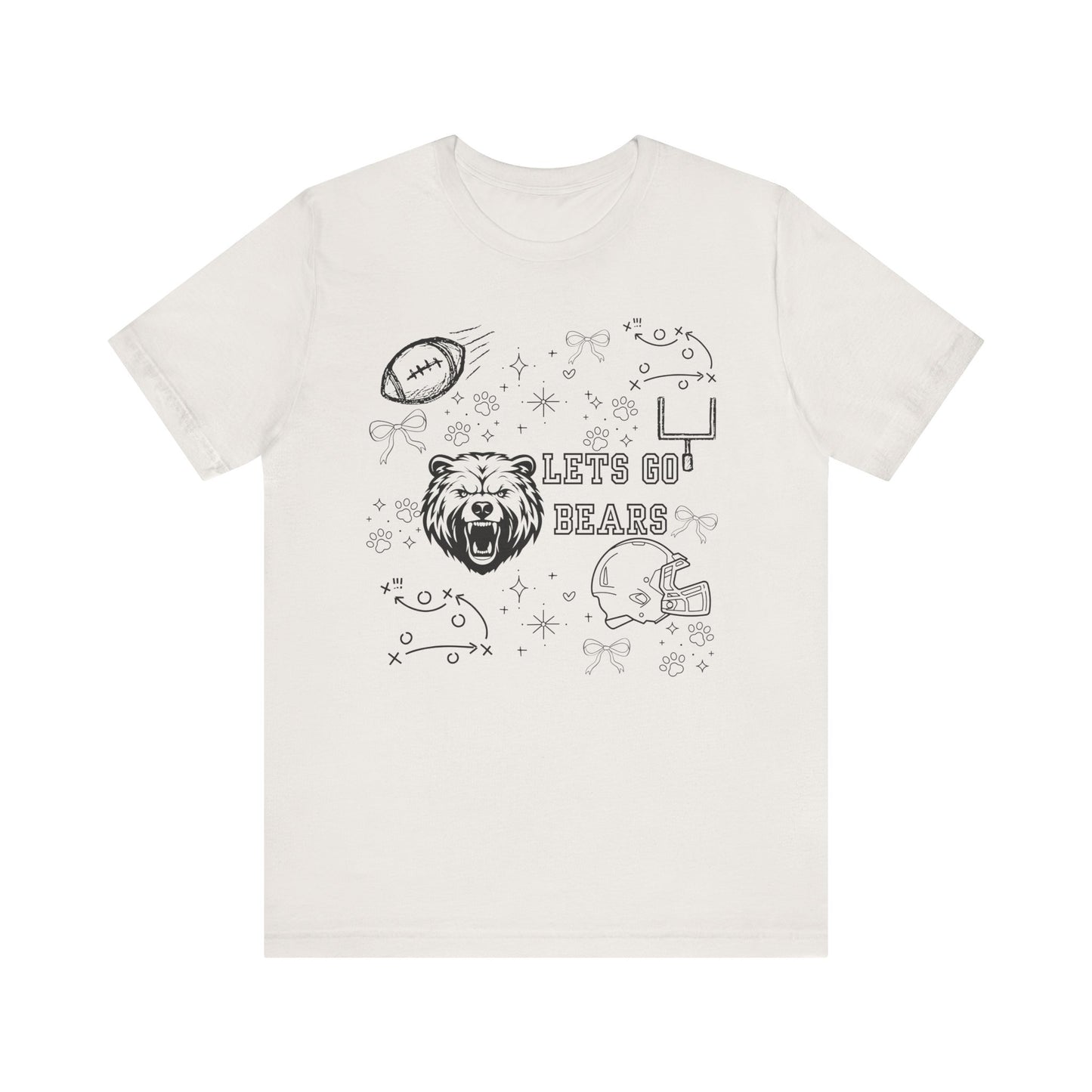 Bear Football Fan Tee – Perfect for Game Days, Sporty Casual Wear, Gifts for Sports Lovers, Unisex Tee, Holiday Apparel