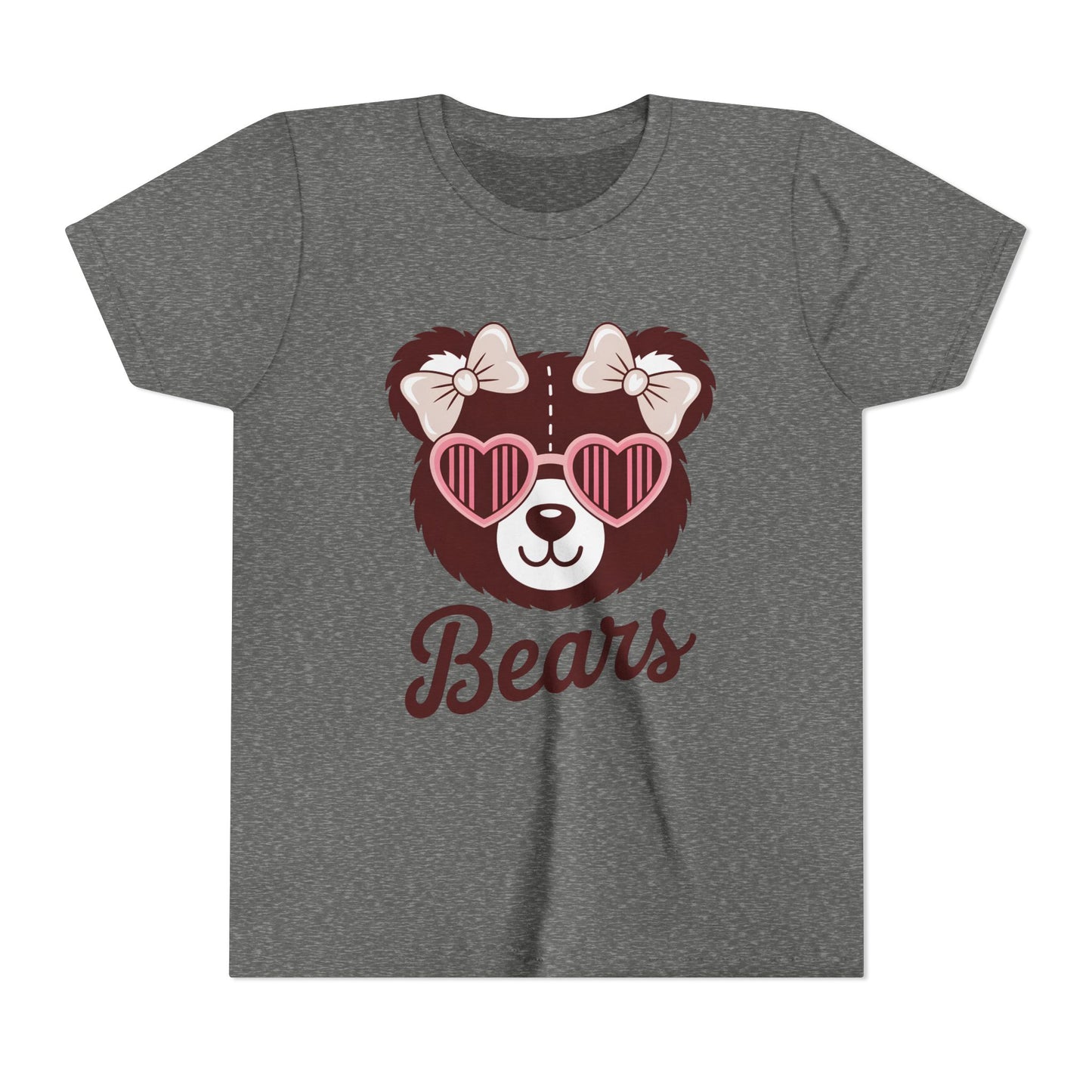 Cute Bear Graphic Youth Tee - Adorable Kids T-Shirt, Gifts for Animal Lovers, Fun Summer Wear, Birthday Party Attire, Casual Everyday Style