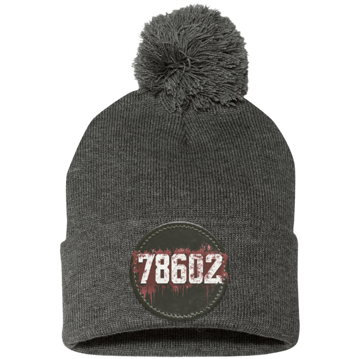 Bastrop 78602 Pom Pom Knit Cap - Patch