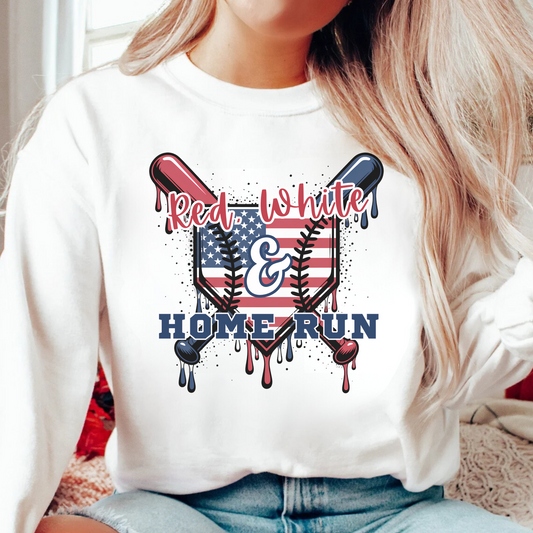 Patriotic Baseball Tee, Summer Baseball Drip, Soft Unisex Shirt, Home Run Fan Gift, Baseball Ice Cream Drip, Team Mom Shirt