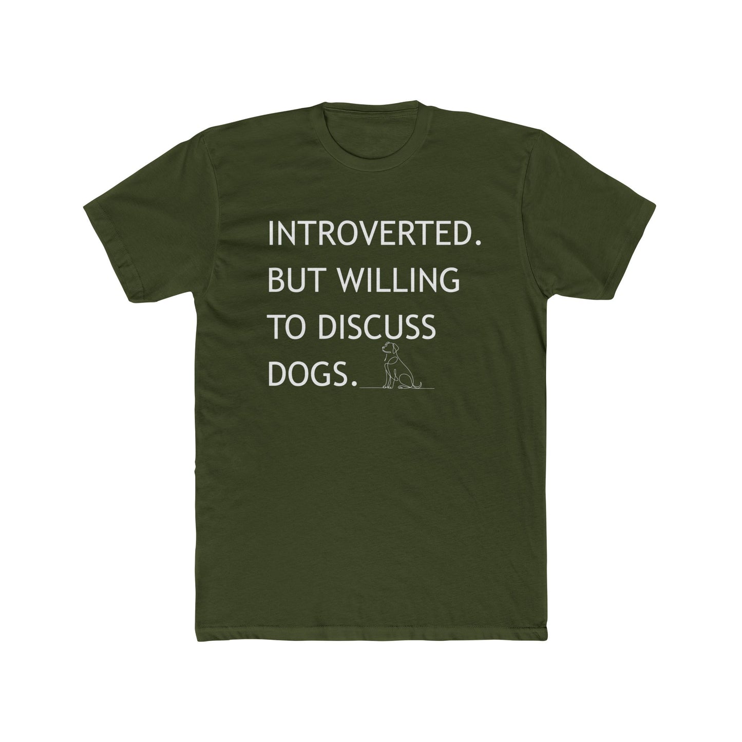 Introverted Dog Lover Tee, Funny Tee for Dog Owners, Unisex Cotton Tee, Pet Lover Gift, Casual Wear, Introvert Humor