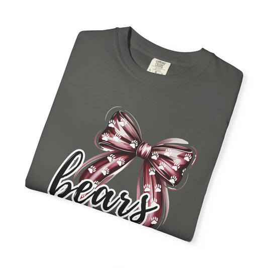 Cute Bears Bow T-Shirt for Bastrop Bear Lovers, Spirit Wear Gift, Casual Wear