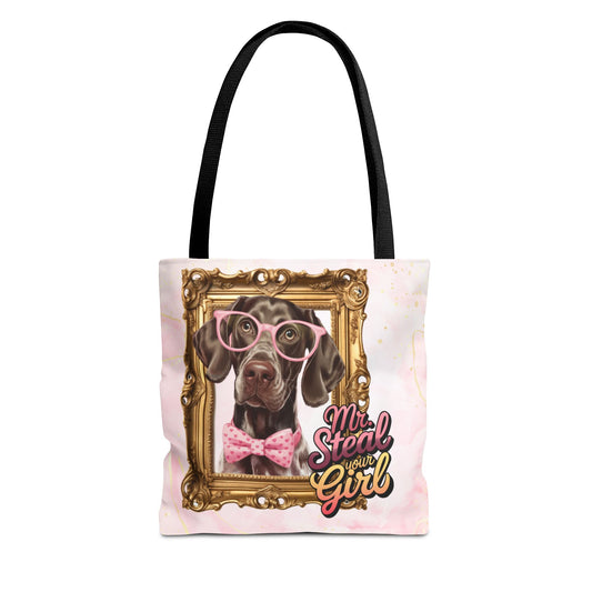 Mr. Steal Your Girl Dog Tote Bag - Dog Lover Gift, German Short-Haired Pointer Tote, GSP, Dog-Themed Accessory, Funny Pet Tote