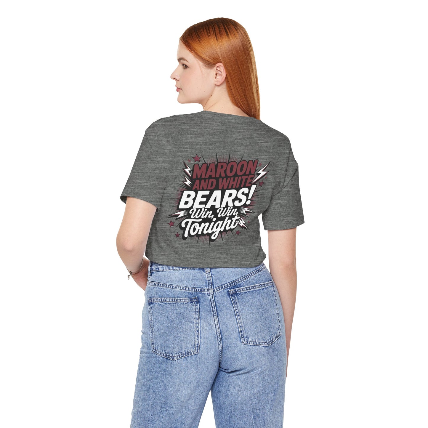 Bastrop Bears Spirit Shirt, BHS Cheer Spirit Wear, Team Spirit Shirt, Game Day Outfit, Cheerleading Apparel, Maroon and White