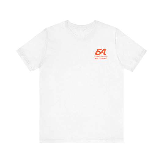 EA Construction Company T-Shirt, Work Tee, Employee Uniform, Gift for Builders, Personalized Job Tee