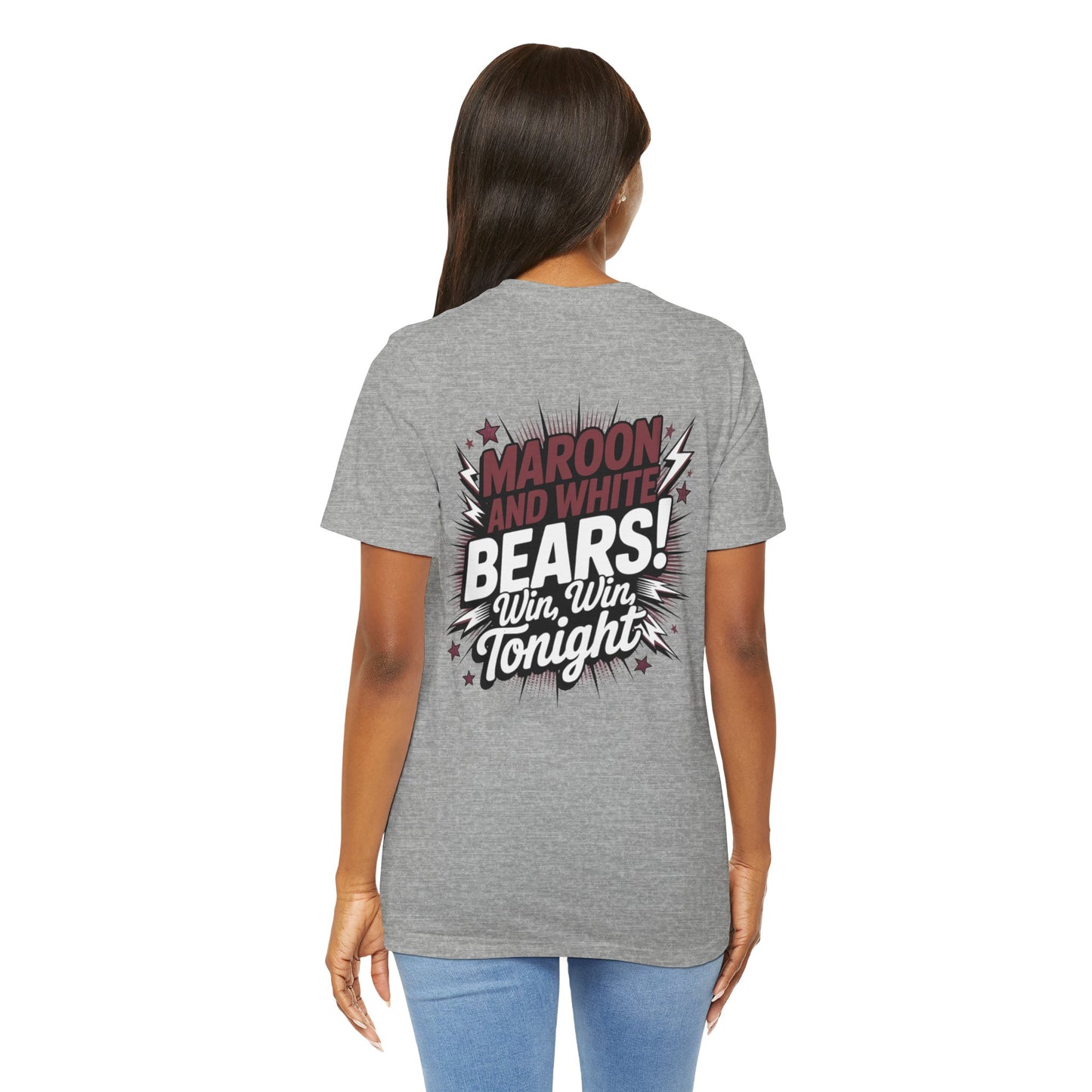 Bastrop Bears Spirit Shirt, BHS Cheer Spirit Wear, Team Spirit Shirt, Game Day Outfit, Cheerleading Apparel, Maroon and White