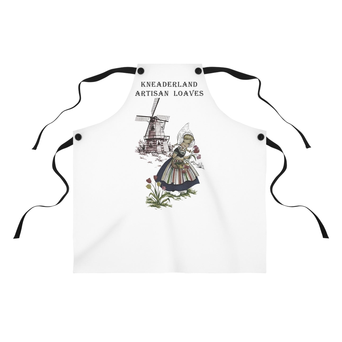 Kneaderland Artisan Loaves, Charming Artisan Apron for Baking, Kneaderland Loaves, Kitchen Gift, Vintage Style Apron, Baking Apron, Perfect for Food Lovers