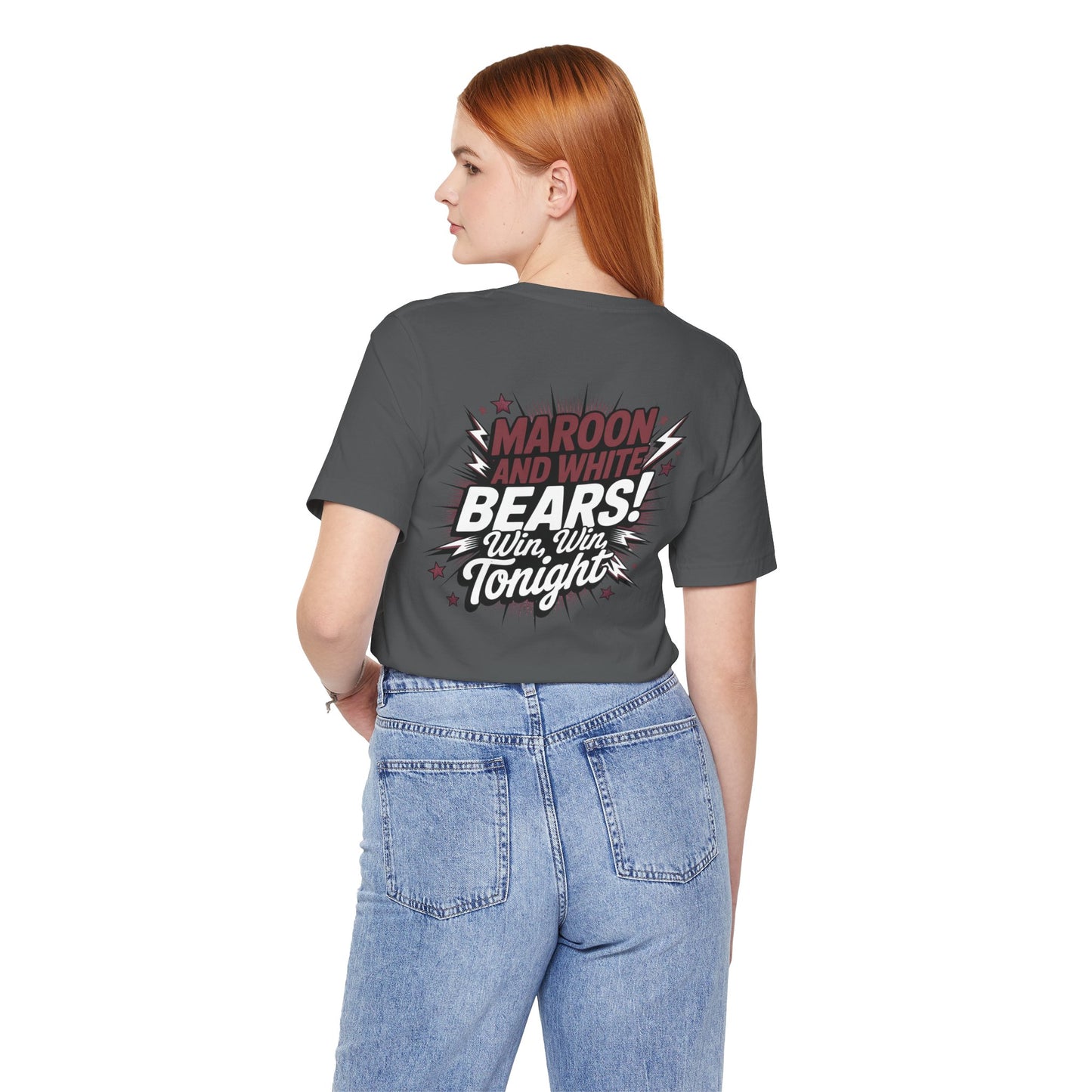 Bastrop Bears Spirit Shirt, BHS Cheer Spirit Wear, Team Spirit Shirt, Game Day Outfit, Cheerleading Apparel, Maroon and White