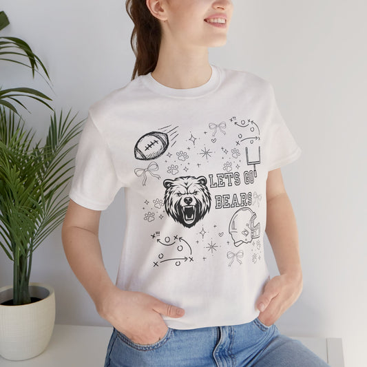 Bear Football Fan Tee – Perfect for Game Days, Sporty Casual Wear, Gifts for Sports Lovers, Unisex Tee, Holiday Apparel