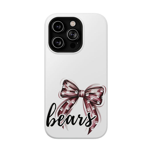 Cute Bow Impact-Resistant Phone Case, Stylish Phone Cover, Gift for Her, Birthday, Holiday Accessory, Custom Phone Accessory