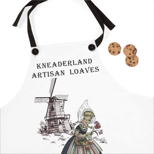 Kneaderland Artisan Loaves, Charming Artisan Apron for Baking, Kneaderland Loaves, Kitchen Gift, Vintage Style Apron, Baking Apron, Perfect for Food Lovers