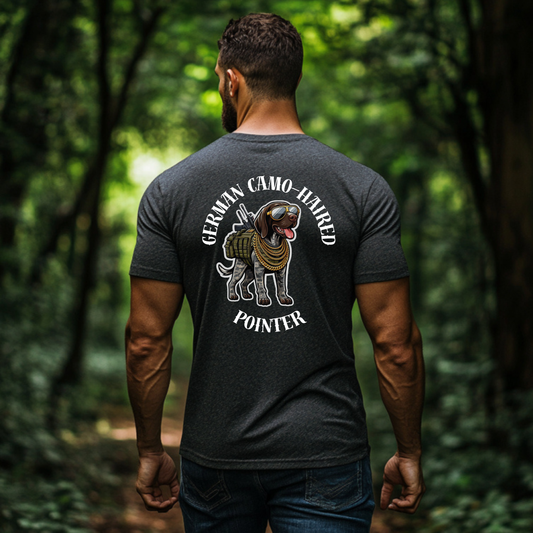 GSP, German Camo-Haired Pointer, German Short-Haired Pointer Tactical Hunting Dog Lover's Big Energy T-Shirt, Hunting Dog