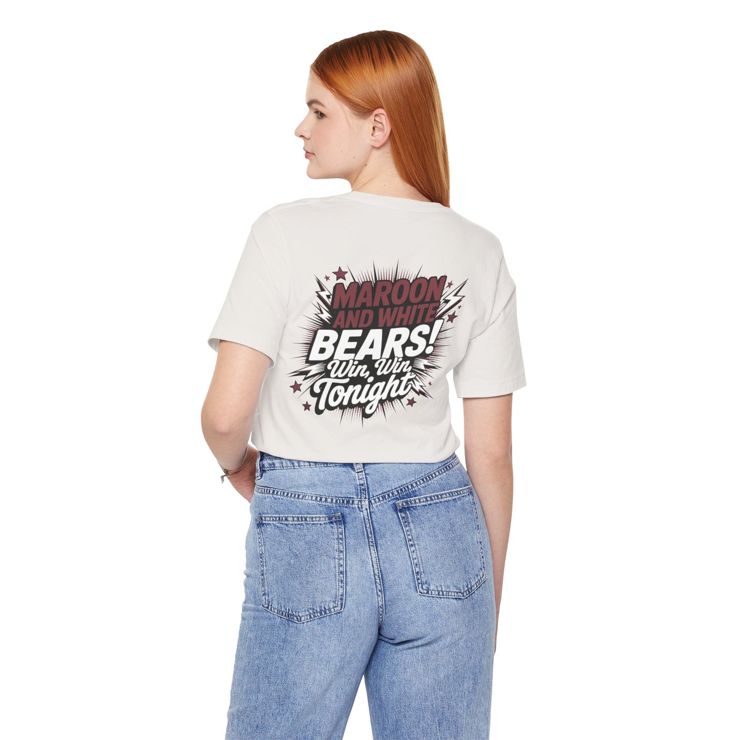 Bastrop Bears Spirit Shirt, BHS Cheer Spirit Wear, Team Spirit Shirt, Game Day Outfit, Cheerleading Apparel, Maroon and White